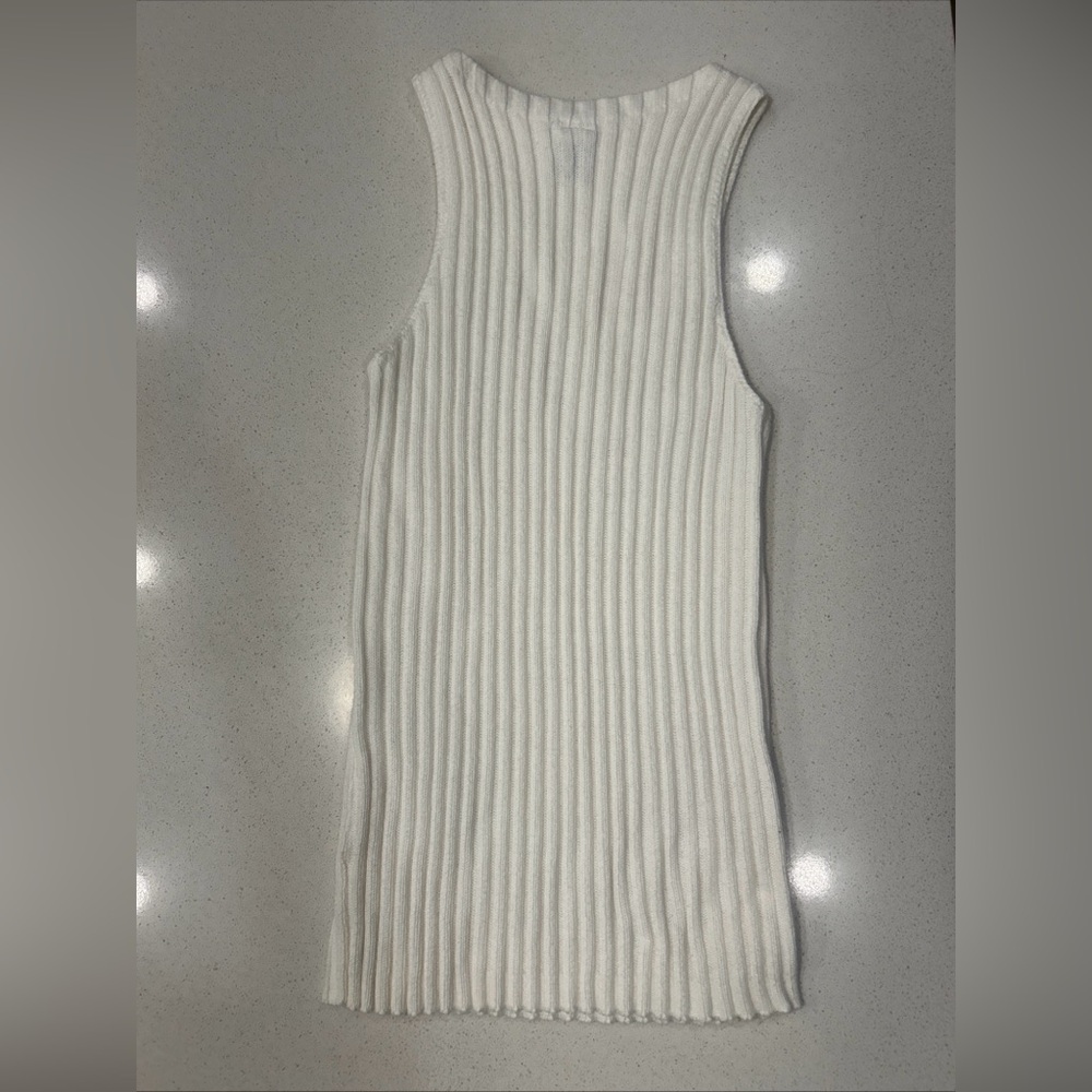 Victoria's Secret White Ribbed Tank Top S